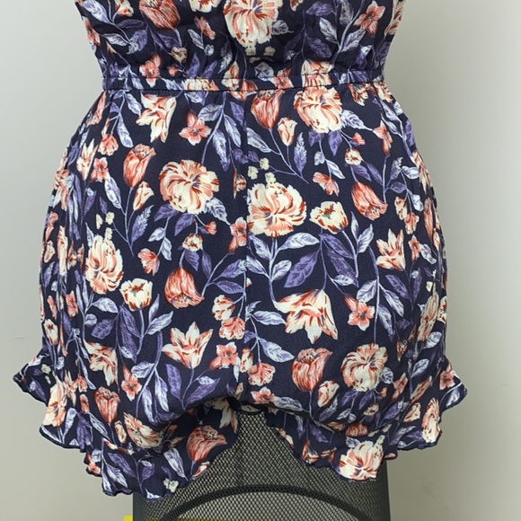 F21 Purple Multi-Floral Print Mini Romper Sz S - Picture 12 of 16
